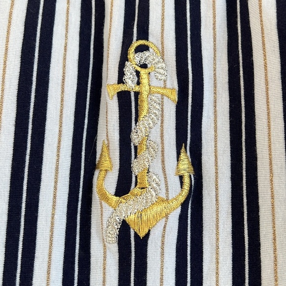 NWT Vintage Tahiti Blue and White Anchor Swimming Suit Size 9/10 - Picture 4 of 10